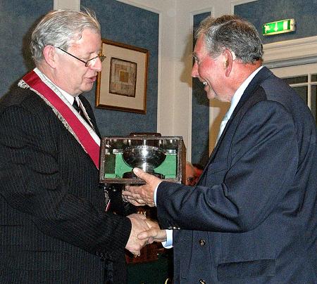Don Cornish receives the Viking Cup. pic:TG